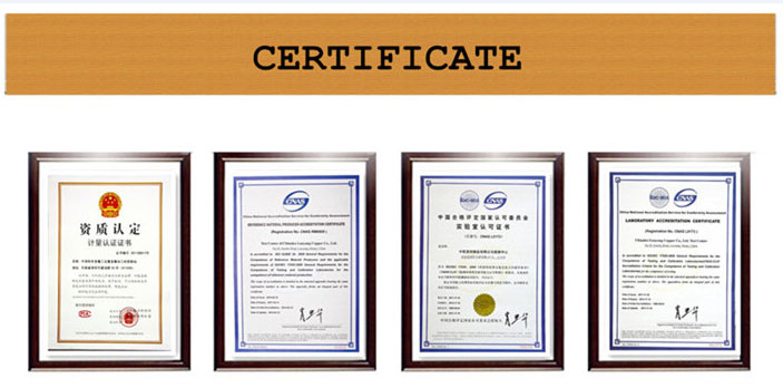Х70 Brass Strip Coll certificate